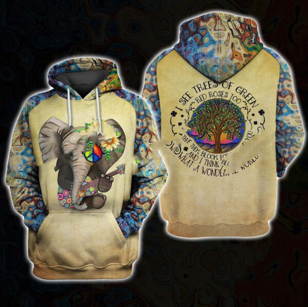 Men's Sweater Elephant Series Hooded Pullover Sweater - Image 3